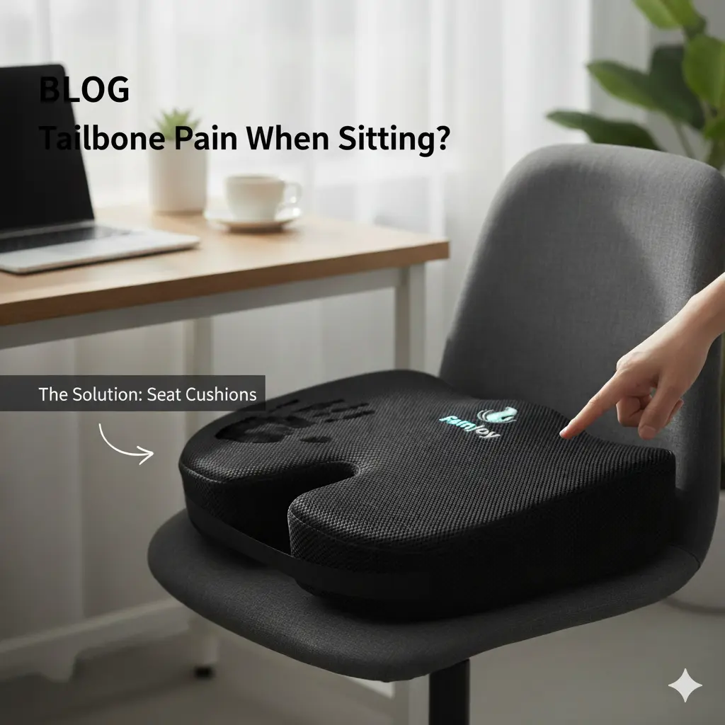 Memory foam seat cushion for tailbone pain relief while sitting UK